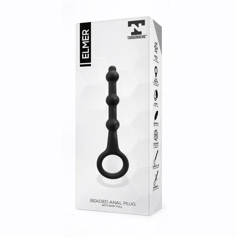Elmer Plug Anal con Aro de Fácil Extracción Silicona Negro · TARDENOCHE · Anal — photo 2