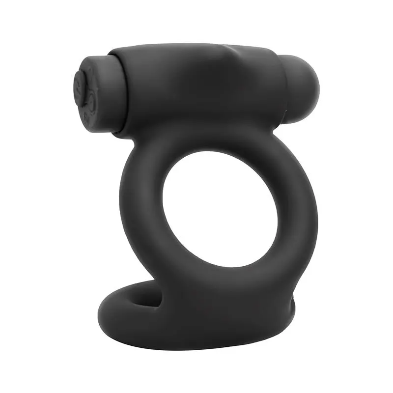 Denver Anillo Doble con Bala Vibradora USB Silicona Negro · TARDENOCHE · Anillos para el Pene — photo 6