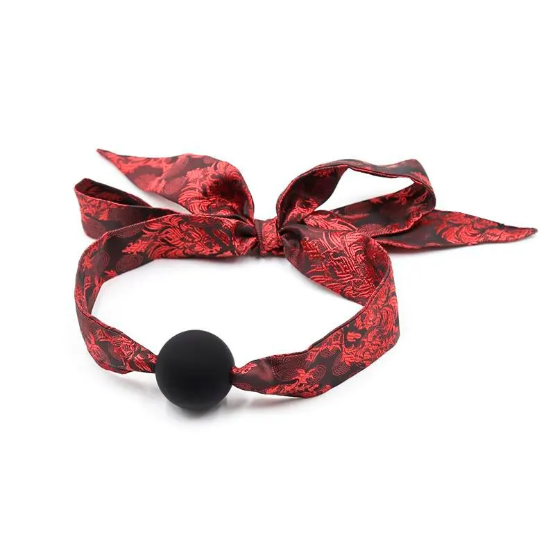 Mordaza de Bola Lisa Silicona Negro/Rojo · LATETOBED BDSM LINE · Máscaras, Antifaces y Mordazas