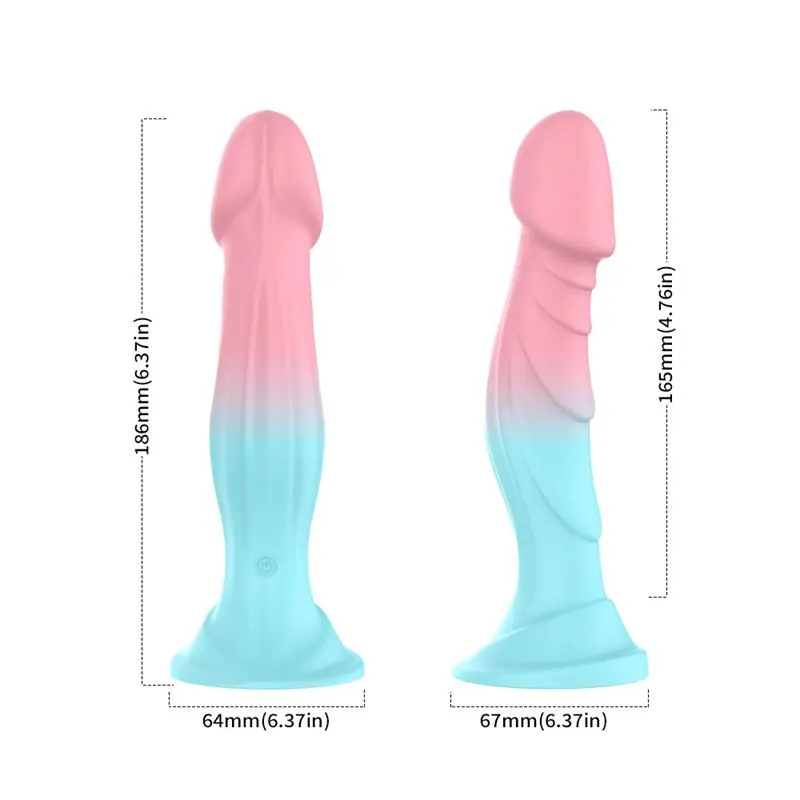 Dildo Bicolor con Vibración · URBAN SKY · Dildos — photo 8