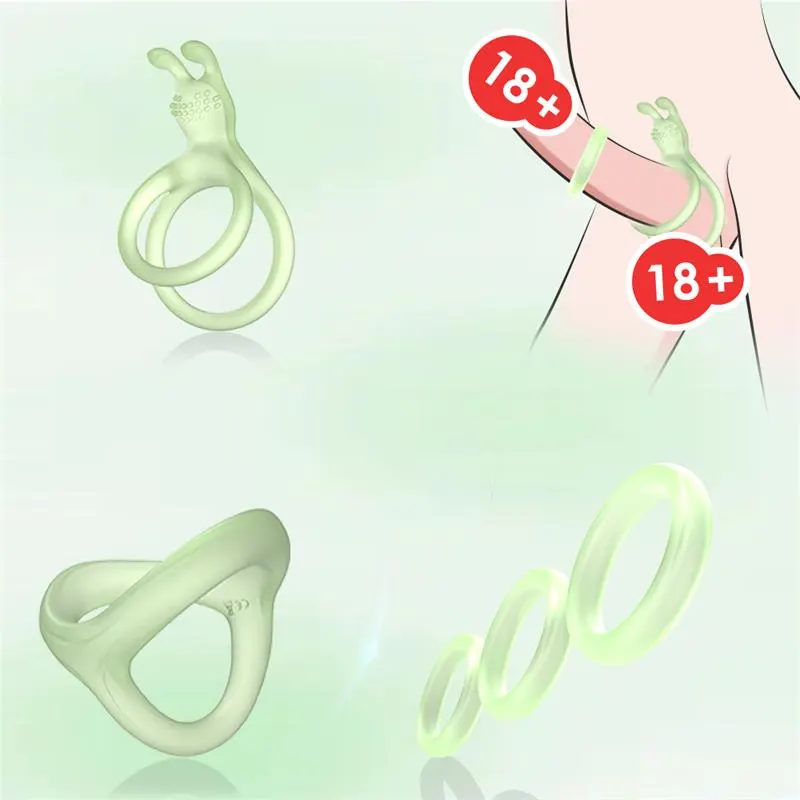 Set de Anillos para el Pene Brilla en la Oscuridad · URBAN SKY · Anillos para el Pene — Foto 2