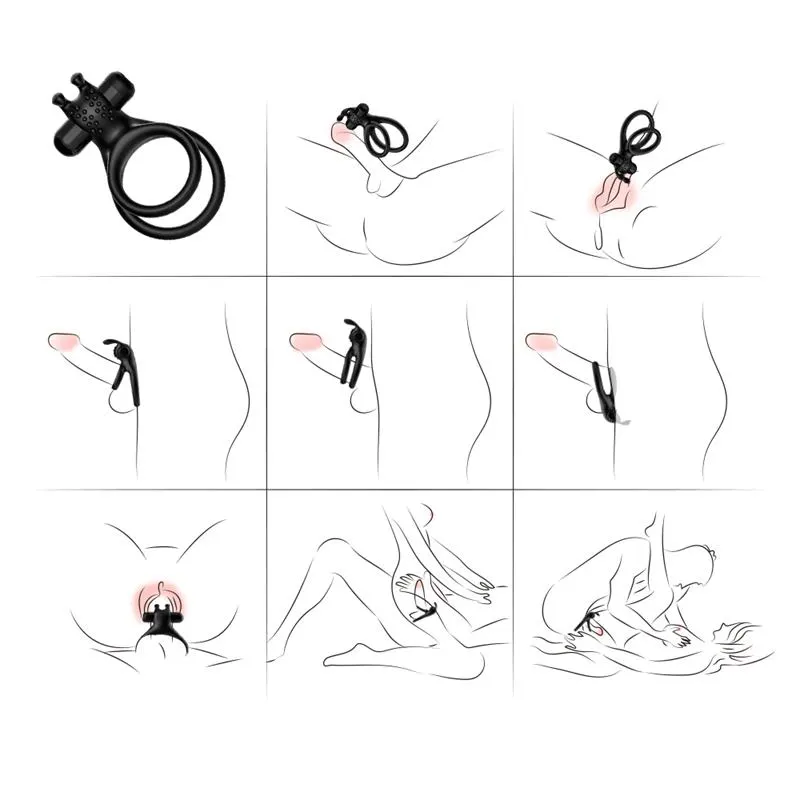 Anillo Doble Vibrador con Conejito (pilas) · URBAN SKY · URBAN SKY · Anillos para el Pene — photo 4