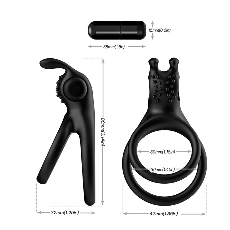 Anillo Doble Vibrador con Conejito (pilas) · URBAN SKY · URBAN SKY · Anillos para el Pene — photo 10