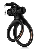 Anillo Doble Vibrador con Conejito (pilas) · URBAN SKY · URBAN SKY · Anillos para el Pene