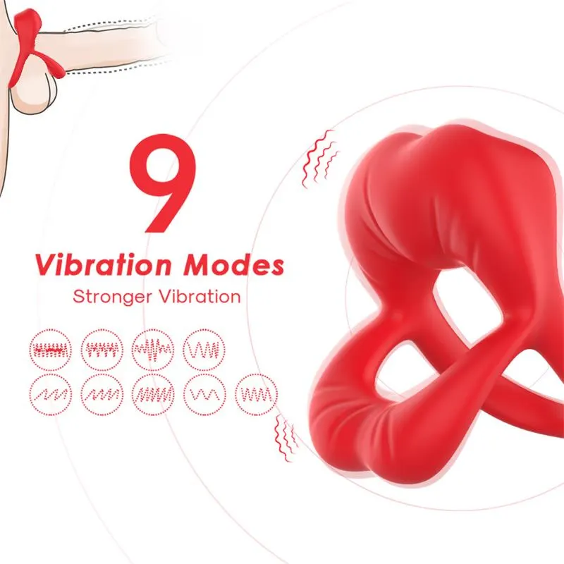 Anillo Doble Vibrador USB 9 Funciones 52 g · URBAN SKY · URBAN SKY · Anillos para el Pene — photo 3