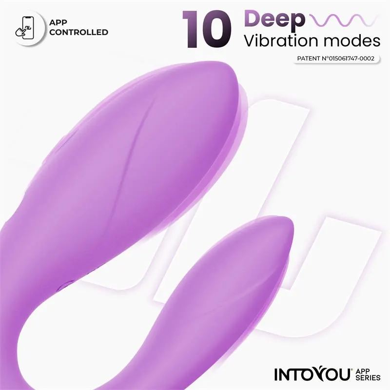 Juguete para Parejas con APP Flexible Silicona Lavanda · INTOYOU APP SERIES · Vibradores — Foto 3