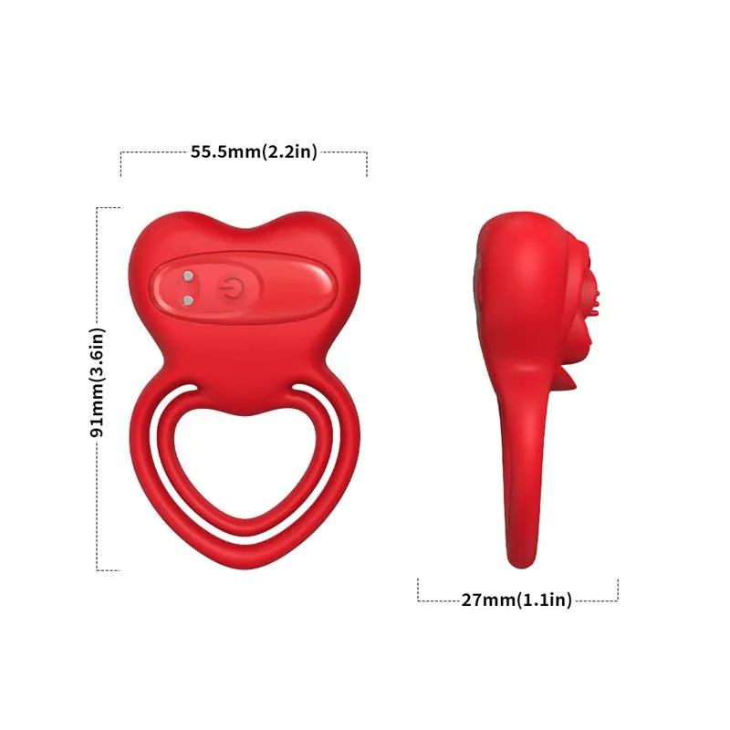 Anillo Doble Vibrador con Forma de Rosa 56 g · URBAN SKY · URBAN SKY · Anillos para el Pene — Foto 11