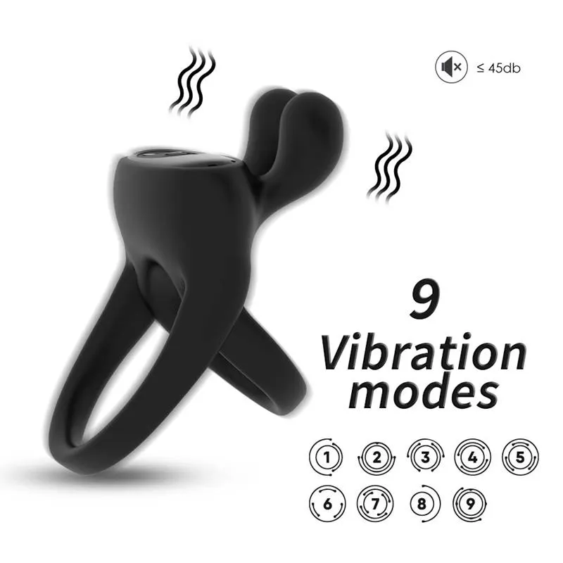 Anillo Doble Vibrador con Estimulador Extra 45 g · URBAN SKY · URBAN SKY · Anillos para el Pene — Foto 2