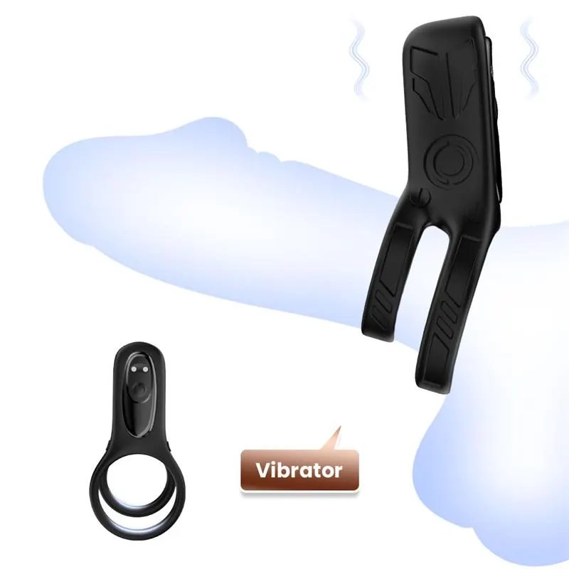 Mecha-style Anillo Doble para el Pene con Vibracion · URBAN SKY · Anillos para el Pene — photo 11