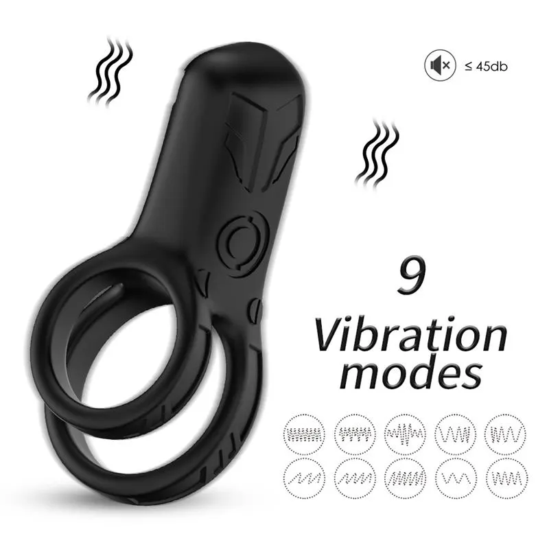 Mecha-style Anillo Doble para el Pene con Vibracion · URBAN SKY · Anillos para el Pene — photo 9
