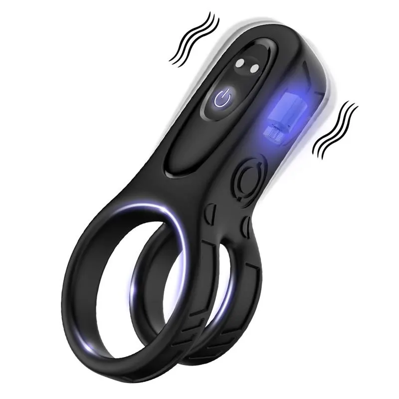 Mecha-style Anillo Doble para el Pene con Vibracion · URBAN SKY · Anillos para el Pene