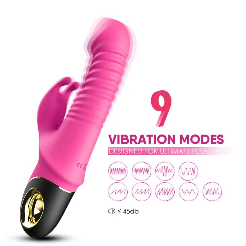 Vibrador con Thrusting y Oscilación 360º Rosa · URBAN SKY · Vibradores — Foto 2