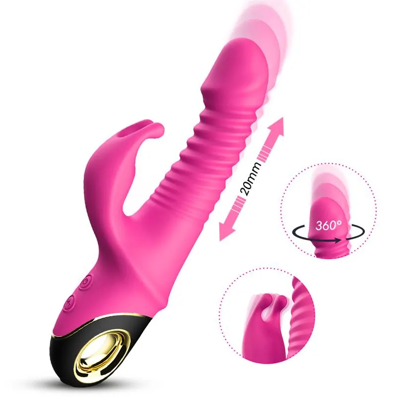 Vibrador con Thrusting y Oscilación 360º Rosa · URBAN SKY · Vibradores — Foto 4