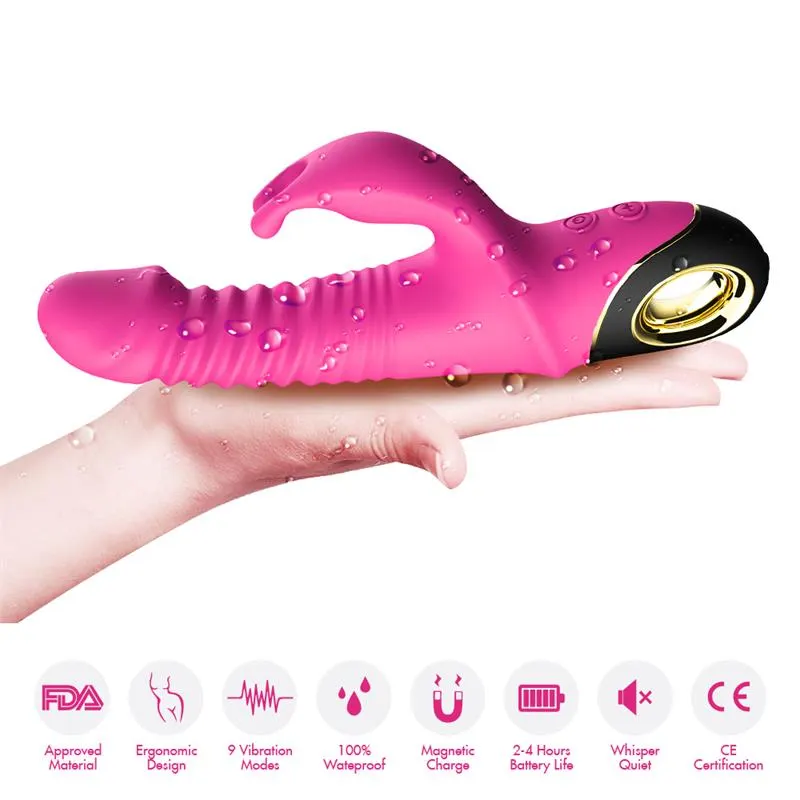 Vibrador con Thrusting y Oscilación 360º Rosa · URBAN SKY · Vibradores — Foto 5