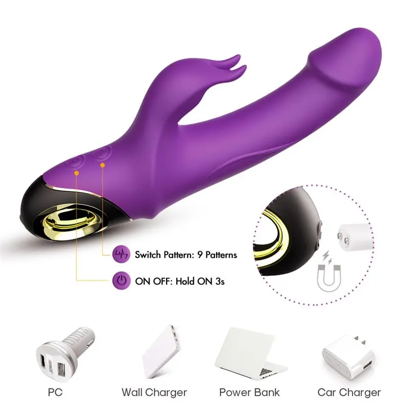 Vibrador con Rotación 360º Purpura · URBAN SKY · Vibradores — photo 11