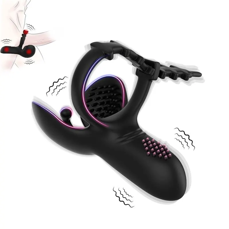 Anillo Vibrador para Pene y Testículos Ajustable · URBAN SKY · Anillos para el Pene — Foto 2