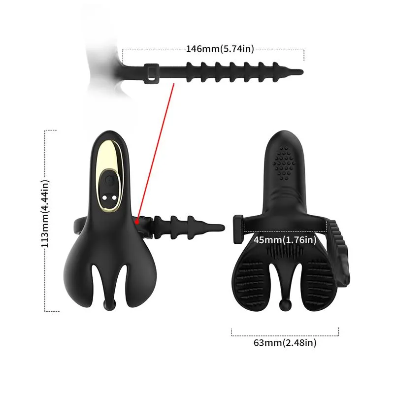 Anillo Vibrador para Pene y Testículos Ajustable · URBAN SKY · Anillos para el Pene — Foto 9