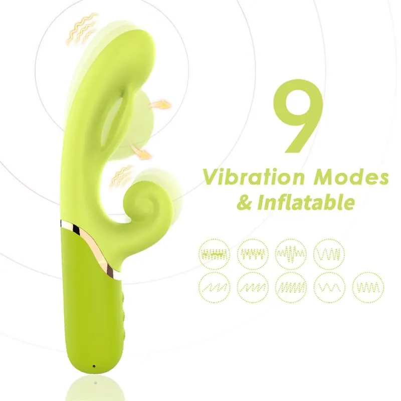 Vibrador con Función de Inflado Verde · URBAN SKY · Vibradores — Foto 7