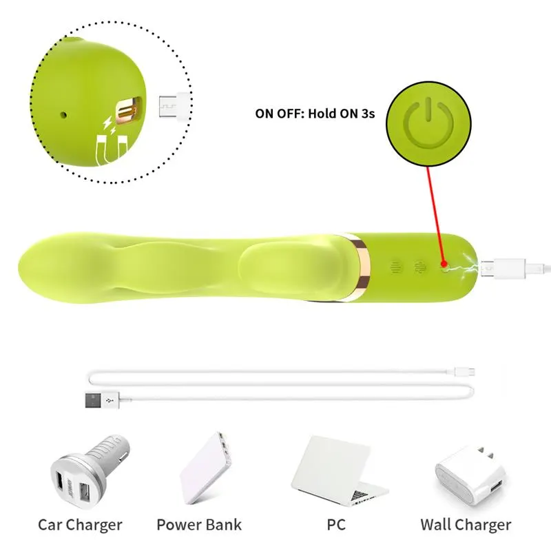 Vibrador con Función de Inflado Verde · URBAN SKY · Vibradores — Foto 10