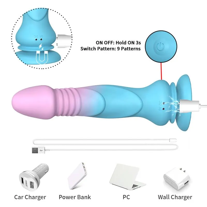 Dildo Vibrador con Thrusting y Ventosa 19.2 cm · URBAN SKY · Vibradores — Foto 8