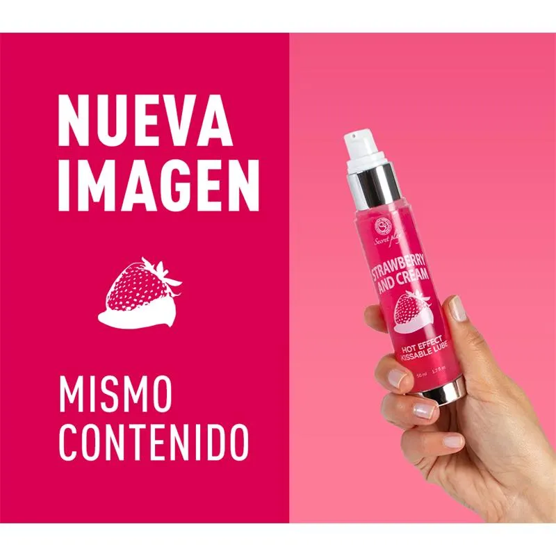 Lubricante Efecto Calor Fresas con Nata 50 ml · SECRET PLAY · Lubricantes — photo 4