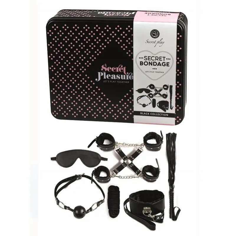 Secret Play Set 8 Piezas Negro · SECRET PLAY · Accesorios BDSM y Fetish