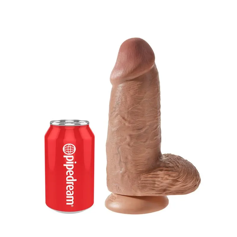 Dildo con Testículos 9 Chubby Bronceado · KING COCK · Dildos — Foto 3