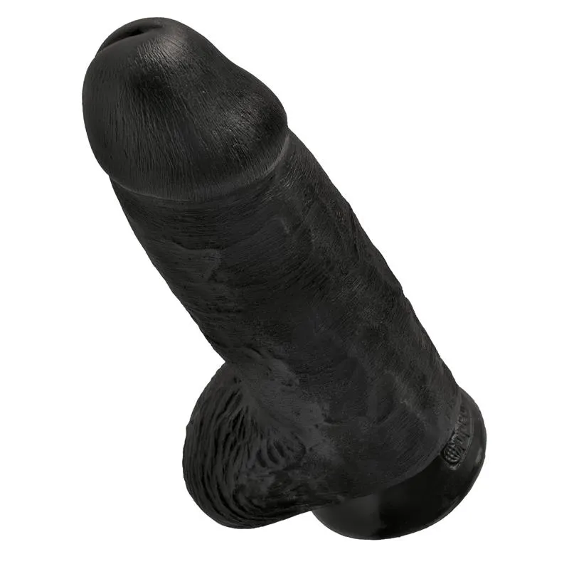 Dildo con Testículos 9 Chubby Negro · KING COCK · Dildos