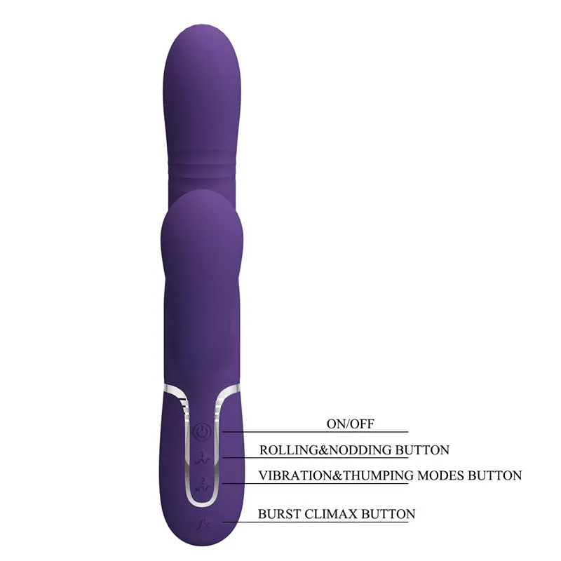 Mariana Vibrador 4 en 1 Silicona Morado · PRETTYLOVE · Vibradores — Foto 9