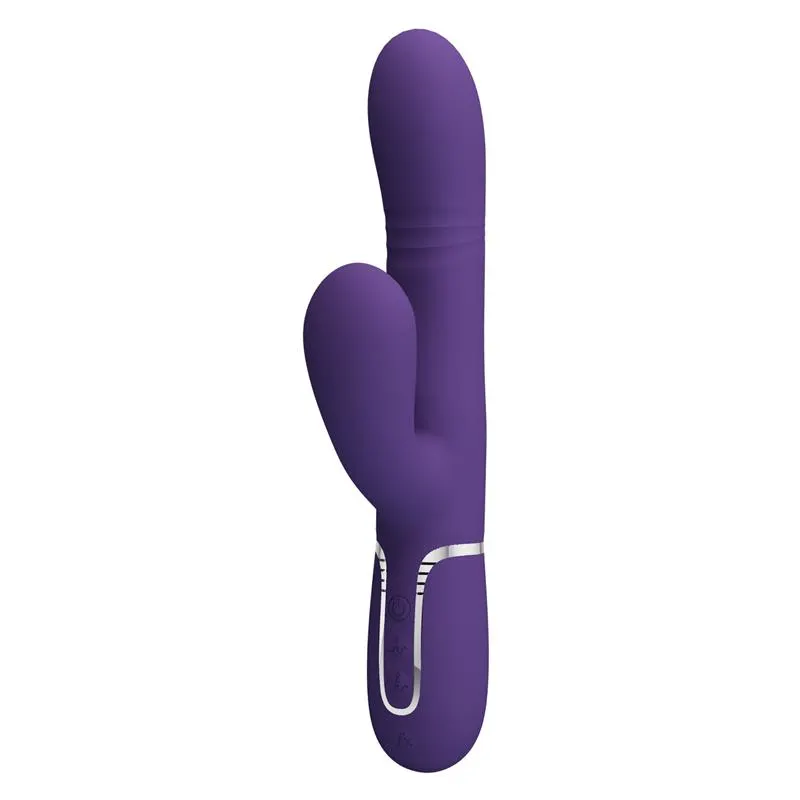 Mariana Vibrador 4 en 1 Silicona Morado · PRETTYLOVE · Vibradores