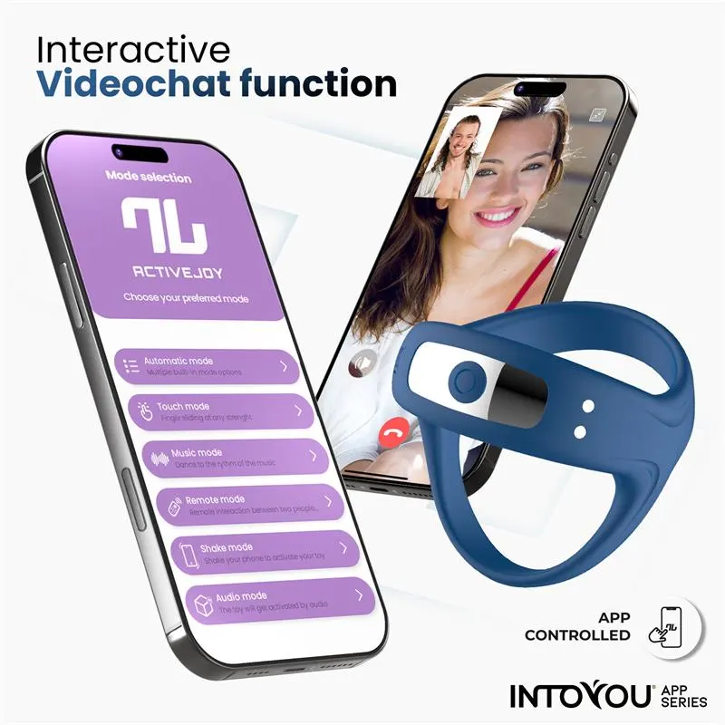 Rank Anillo Vibrador con App Azul · INTOYOU APP SERIES · Anillos para el Pene — Foto 2