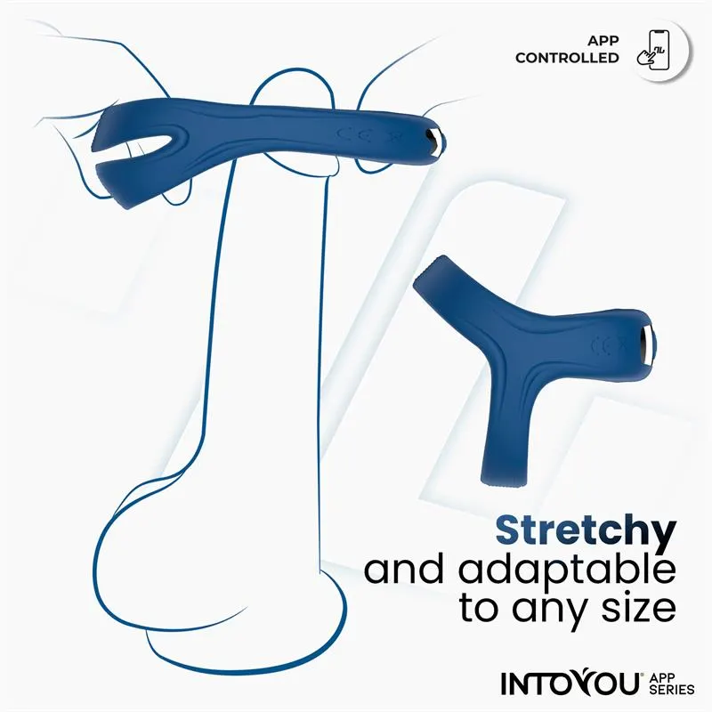 Rank Anillo Vibrador con App Azul · INTOYOU APP SERIES · Anillos para el Pene — Foto 3