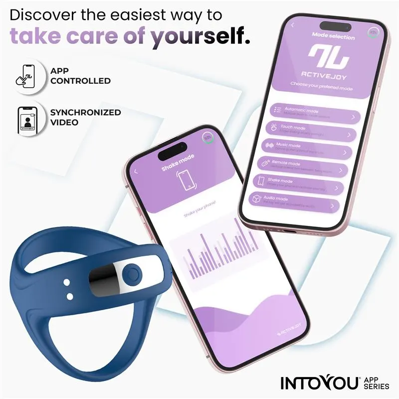 Rank Anillo Vibrador con App Azul · INTOYOU APP SERIES · Anillos para el Pene — Foto 6