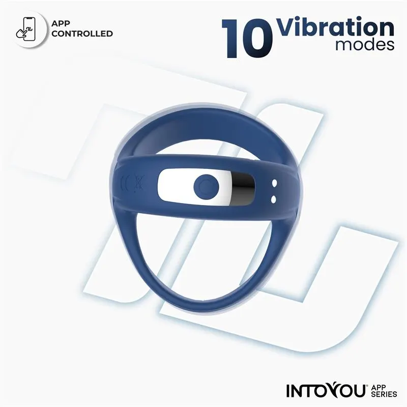 Rank Anillo Vibrador con App Azul · INTOYOU APP SERIES · Anillos para el Pene — Foto 8