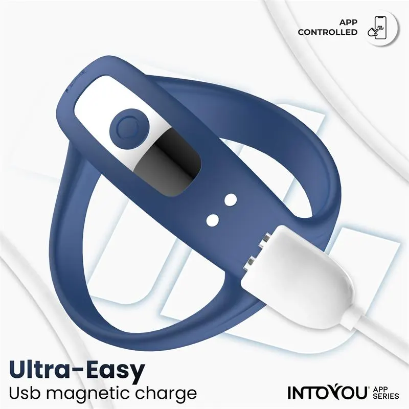 Rank Anillo Vibrador con App Azul · INTOYOU APP SERIES · Anillos para el Pene — Foto 9