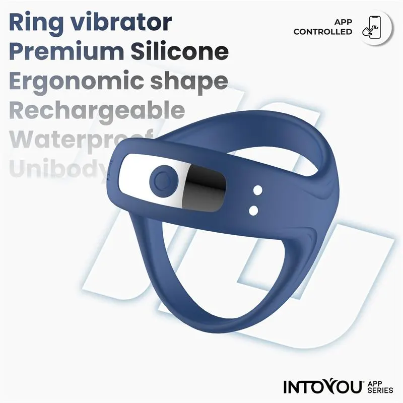 Rank Anillo Vibrador con App Azul · INTOYOU APP SERIES · Anillos para el Pene — Foto 10