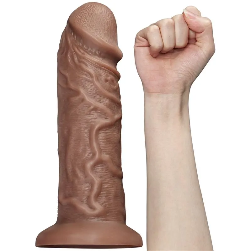 Dildo King 10.5 con Vibración Chubby Marrón · LOVETOY · Dildos — Foto 3