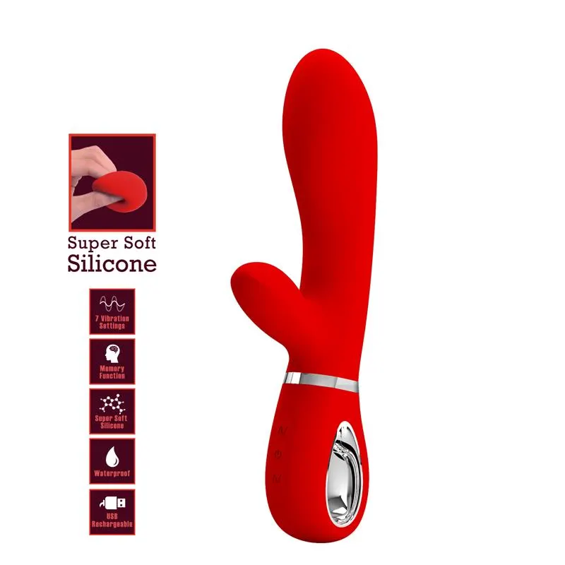 Thomas Vibrador Punto-G Rojo · PRETTYLOVE · Vibradores