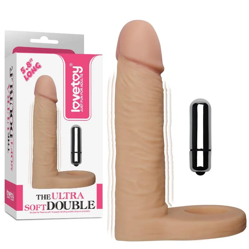 Dildo The Ultra Soft Double con Vibración 5.8 Natural · LOVETOY · Dildos — Foto 6
