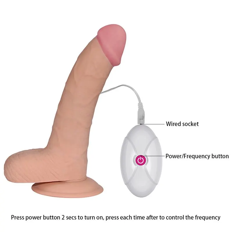 Dildo The Ultra Soft Dude con Vibración 8.8 Natural · LOVETOY · Vibradores — Foto 6