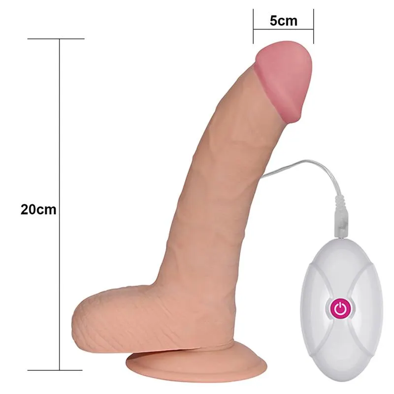 Dildo The Ultra Soft Dude con Vibración 8.8 Natural · LOVETOY · Vibradores — Foto 7