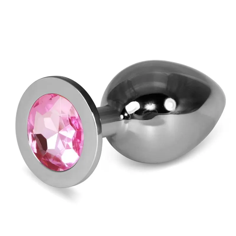 Plug Anal Metal RoseBud Classic con Joya Rosa Talla L · LOVETOY · Anal