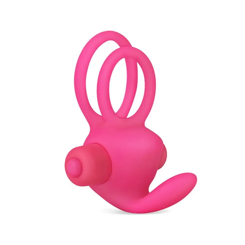 Anillo Vibrador Doble Power Clit Duo Rosa · LOVETOY · Anillos para el Pene — photo 2