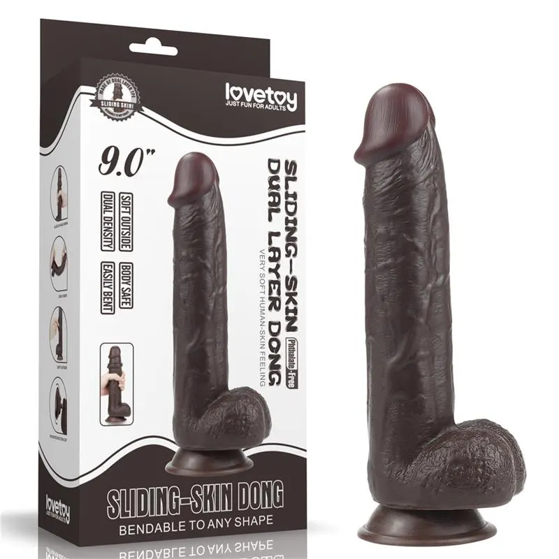 Dildo con Piel Retractil 9 Negro · LOVETOY · Dildos — photo 17