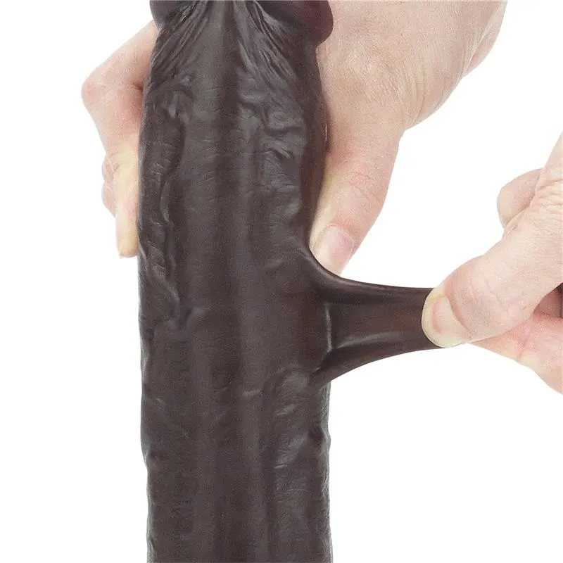 Dildo con Piel Retractil 9 Negro · LOVETOY · Dildos — photo 9