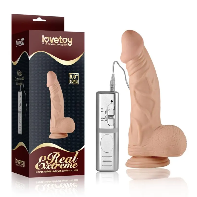 Dildo Real Extreme Dildo con Vibración 9 Natural · LOVETOY · Vibradores — Foto 5