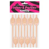 Pajitas de Vagina Pack de 9 · LOVETOY · Juegos y Complementos Divertidos