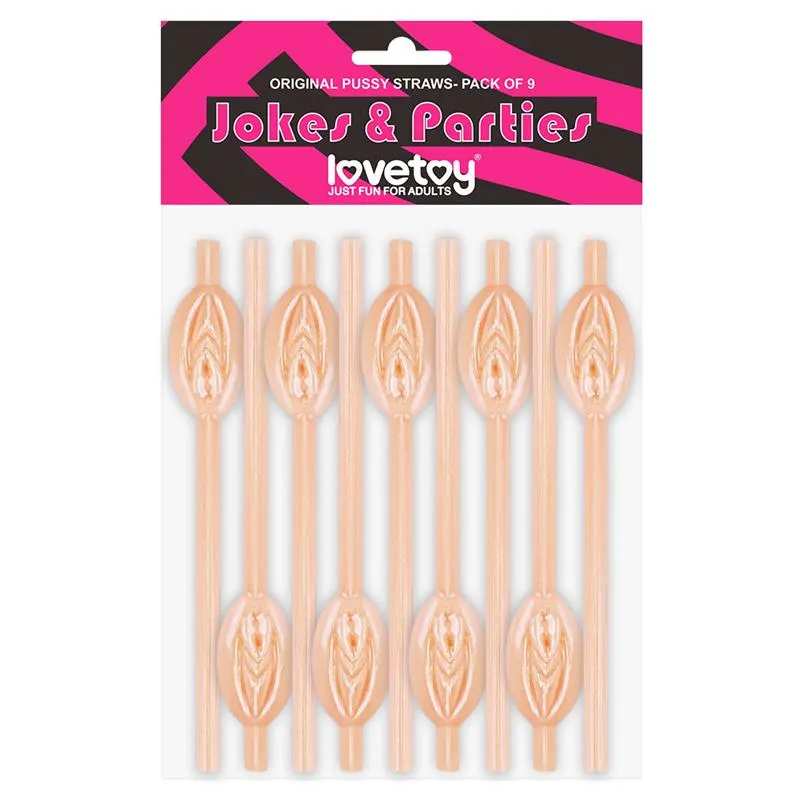 Pajitas de Vagina Pack de 9 · LOVETOY · Juegos y Complementos Divertidos