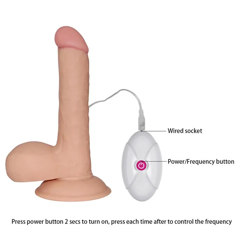 Dildo The Ultra Soft Dude con Vibración 7.5 Natural · LOVETOY · Vibradores — Foto 6