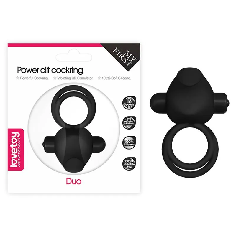 Anillo Vibrador Doble Power Clit Duo Negro · LOVETOY · Anillos para el Pene — photo 8